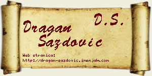 Dragan Sazdović vizit kartica